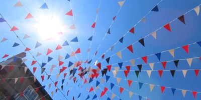 Bunting at St Ives September Festival